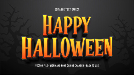 Happy halloween text effect, october festival text style effect