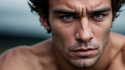 Obraz premium face, handsome, model, male