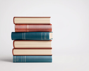 Fototapeta premium A stack of vintage books featuring colorful spines, perfect for adding a classic touch to any library or reading nook.