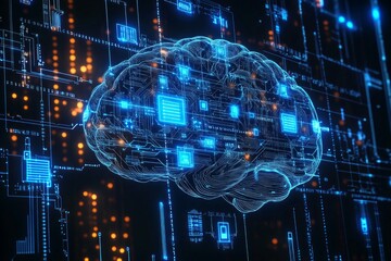 Obraz premium AI Nexus, Artificial Intelligence and Automation