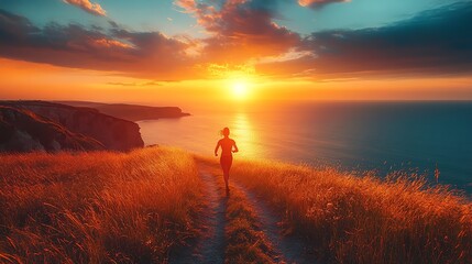 Person running towards the horizon, symbolizing the excitement of new beginnings