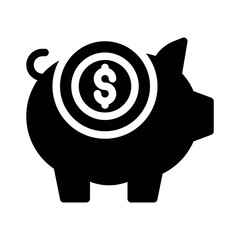 savings glyph icon