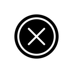 Fototapeta premium Cross icon in circle