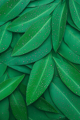 Obraz premium A green leafy background with a large green leaf in the center
