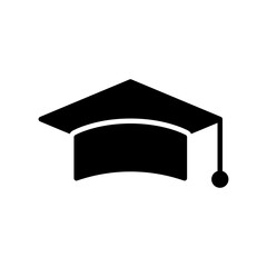 Black mortarboard icon