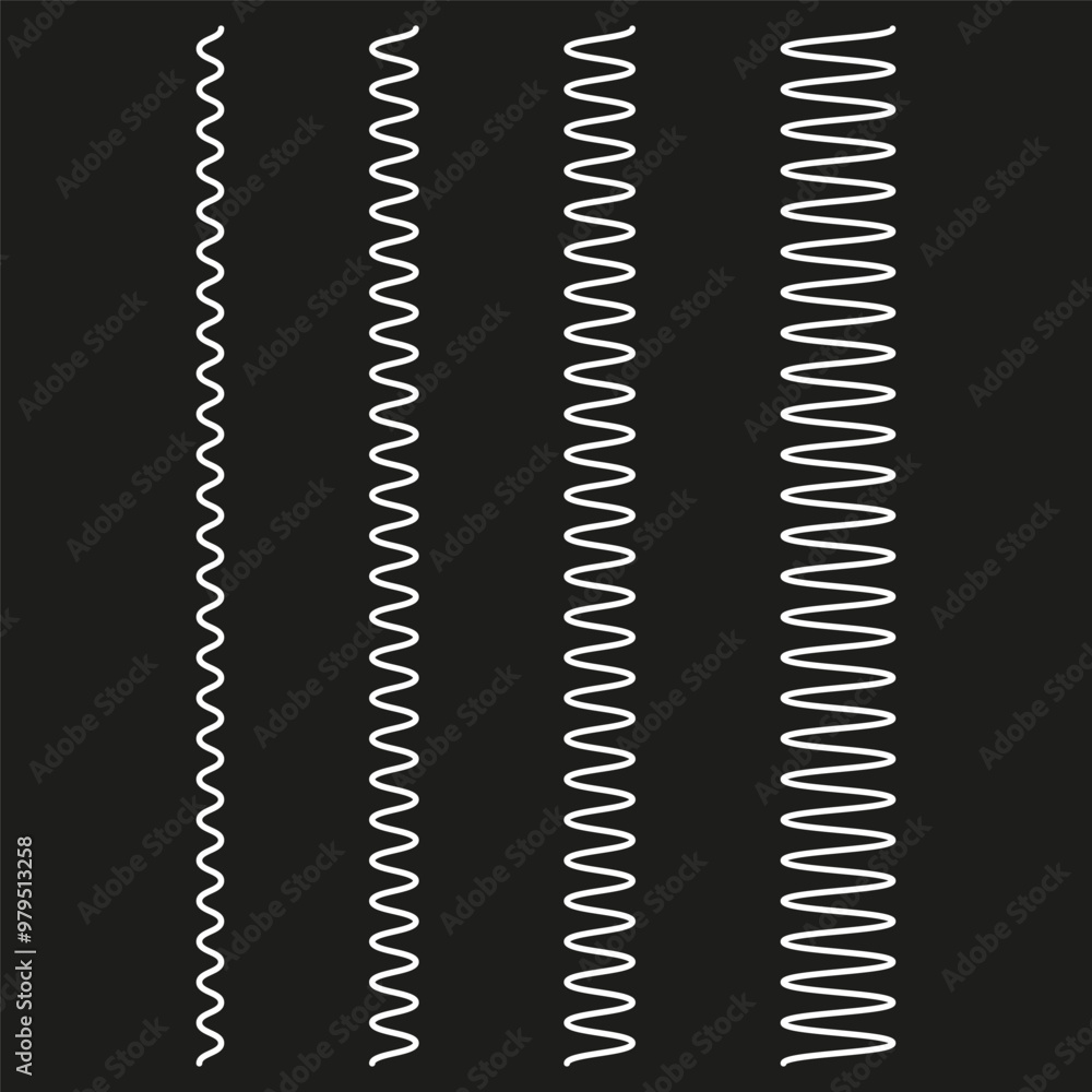 Poster wavy lines pattern. vertical white curves. abstract vector background. repetitive line design.