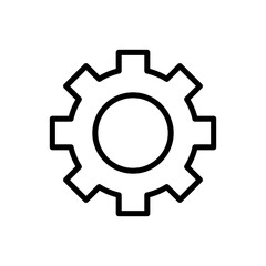 Outline gearwheel icon