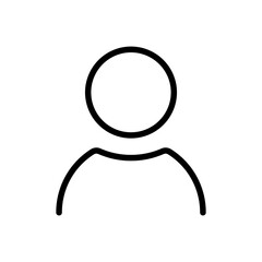 Outline profile user icon