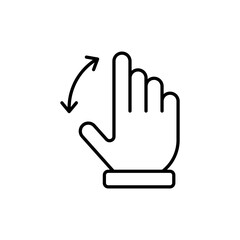 Zoom in gesture icon