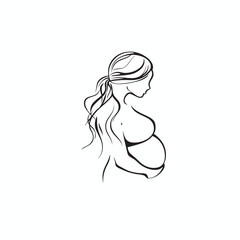 abstract Pregnancy vector logo