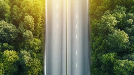 Empty highways and roads during an epidemic lockdown, viewed from above