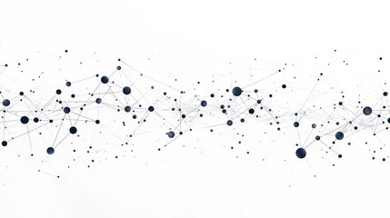 A black and white image of many dots that are connected to each other