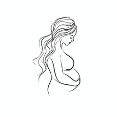abstract Pregnancy vector logo