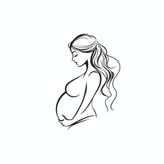 abstract Pregnancy vector logo