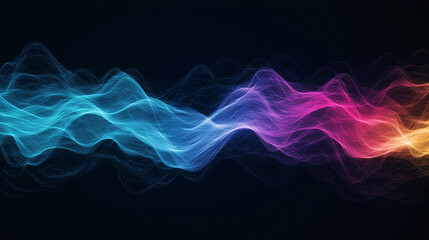 Obraz premium A colorful wave pattern with purple and blue colors