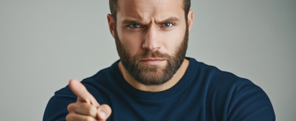 The Man Showing Assertive Gesture