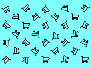 shopping cart pattern background element design