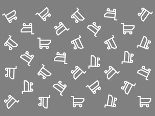 shopping cart pattern background element design