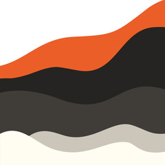 3 Halloween Modern Peach black liquid irregular blob shapes abstract. elements graphic flat style. fluid design illustration stock
