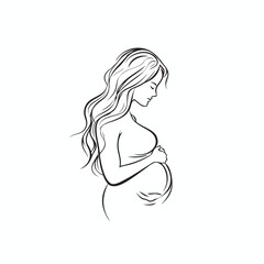 abstract Pregnancy vector logo
