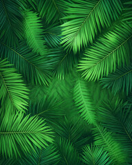 A green leafy background with a large green leaf in the center