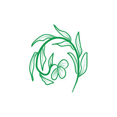 Obraz premium green plant illustration