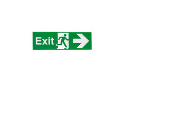 Generic green Fire Exit and escape route sign used in the majority of public buildings in the UK, Europe and beyond.
