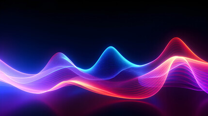 
Photo Glow Flow big neon wave background