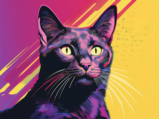 cat with eyes