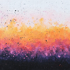 A colorful watercolor painting with a white background