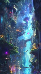 Obraz premium A stunning wide-angle scene capturing an urban exploration landscape