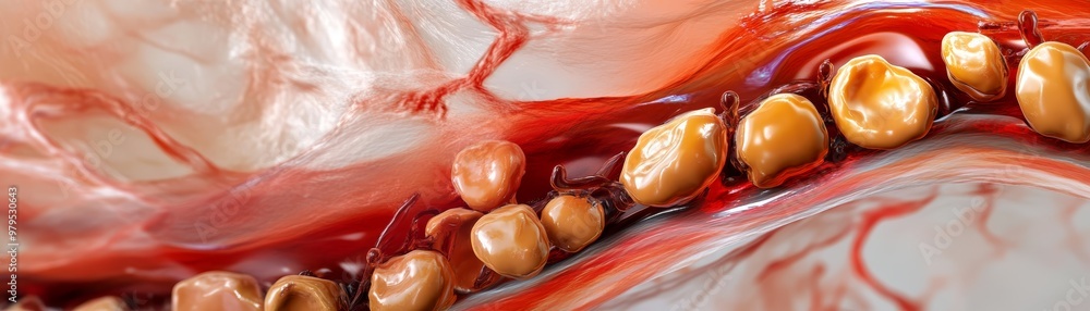 Poster close-up of a unique abstract composition featuring organic shapes and dynamic fluid textures in vib