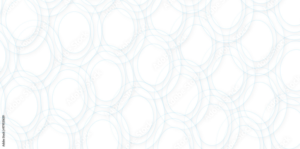 Poster abstract white gradient circle pattern of 3d bubbles background template. abstract white modern tran