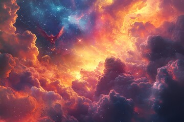 Aerial perspective of a fantastical universe