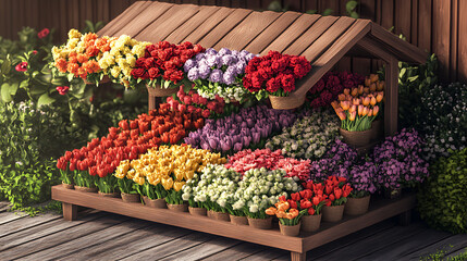 Charming Flower Stand with Hydrangeas and Succulents
