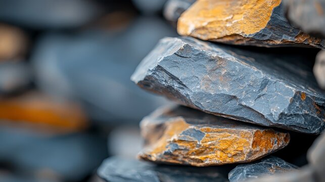 one blue and yellow, the other purely rock