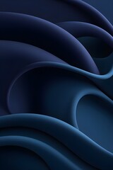 A smooth abstract background with flowing waves and circular patterns in a futuristic design featuring soft blue tones and curves