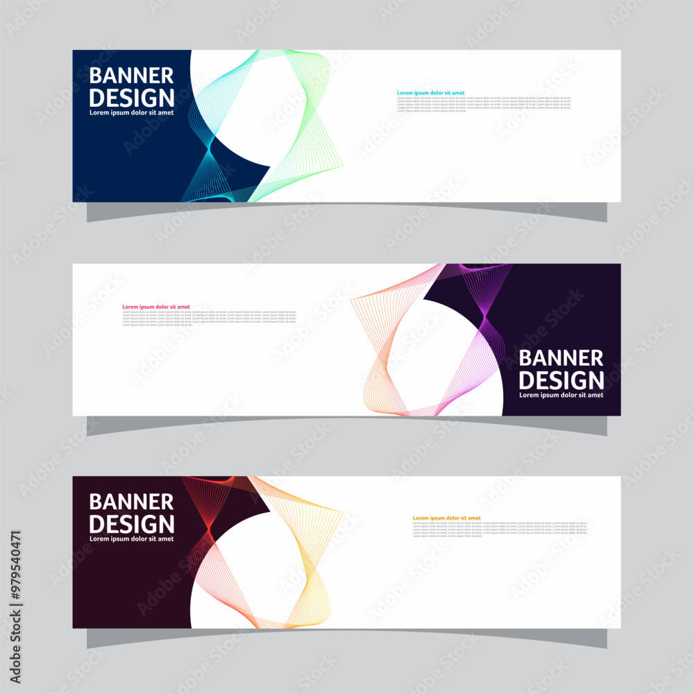 Canvas Prints vector set of landscape banner background design concept. colorful background business layout templa