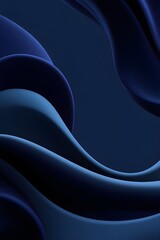 A smooth abstract background with flowing waves and circular patterns in a futuristic design featuring soft blue tones and curves