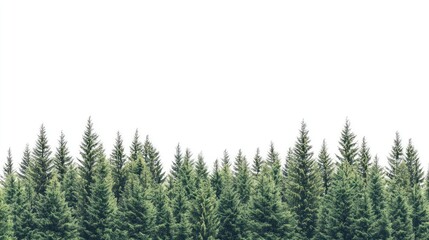 Real Douglas fir forest nature trees line.