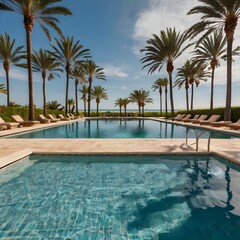 swimming pool with trees