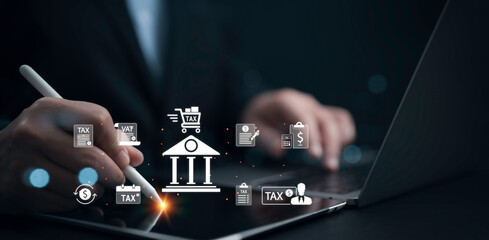 Naklejka premium person pushing a button