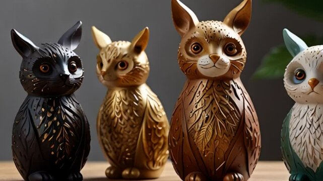 Multiple owls in a row