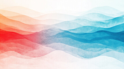 A colorful mountain range with a blue and purple sky