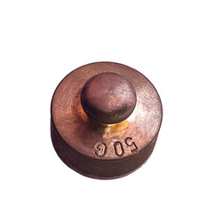 50 gram weight made of brass.