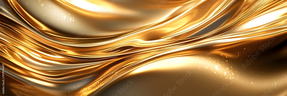Poster this is a mesmerizing golden abstract wave design that is perfect for use in both digital and print 