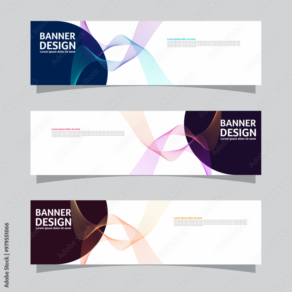 Canvas Prints vector set of landscape banner background design concept. colorful background business layout templa