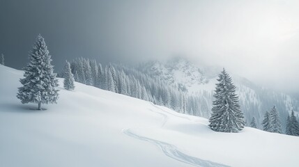 Obraz premium Panoramic view of the mountains / A panoramic view on Alps winter mountains