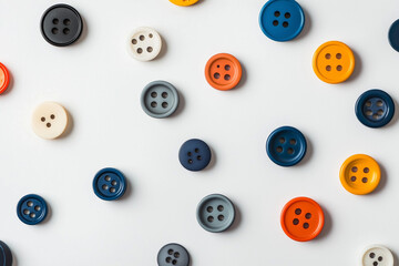 Fototapeta premium Colorful Buttons on White Background