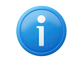 A stylized blue circle with a white lowercase "i" inside, serving as a universal symbol for information, guidance, or additional details on digital platforms.